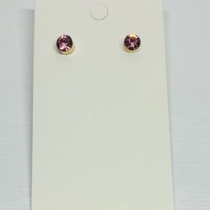 NEW Gold and Pink Stud Earrings